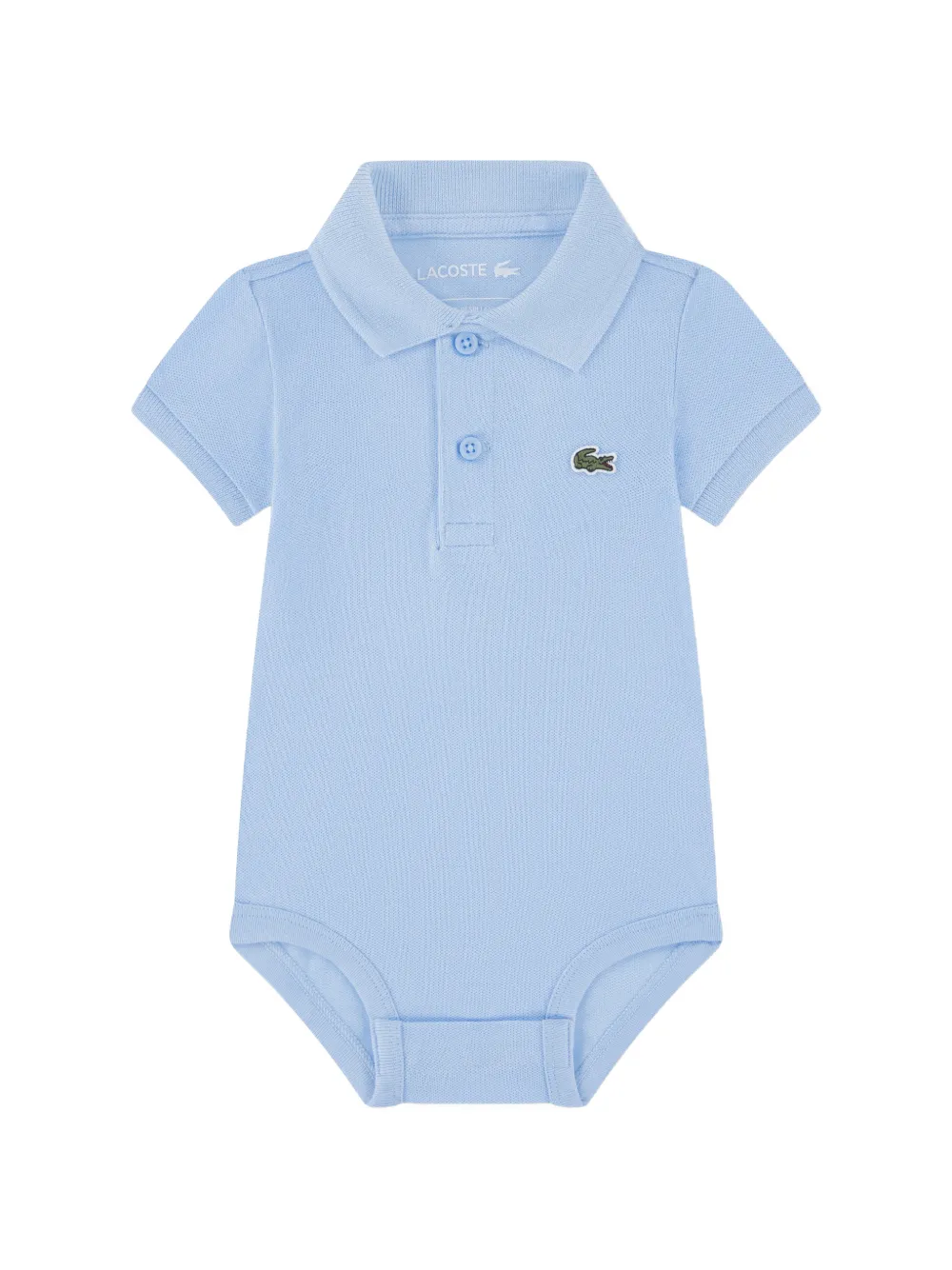 Lacoste Kids buttoned short-sleeve babygrow - Blu