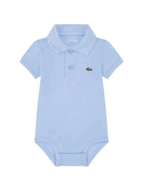 Lacoste Kids buttoned short-sleeve babygrow