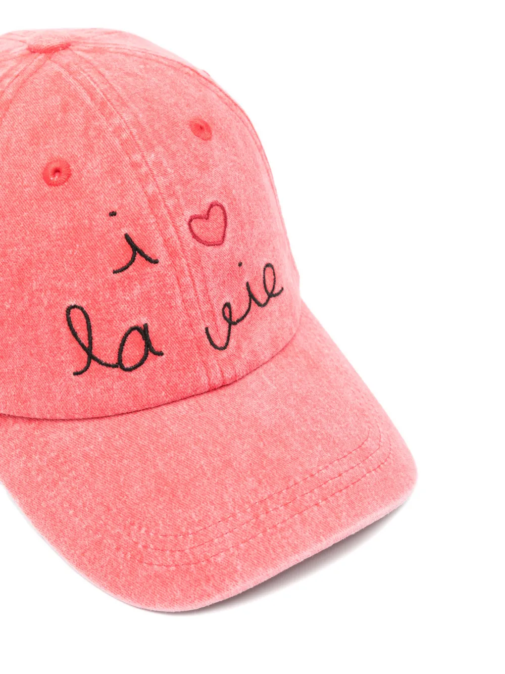  Maison Labiche Beaumont Embroidery Cap - Red 