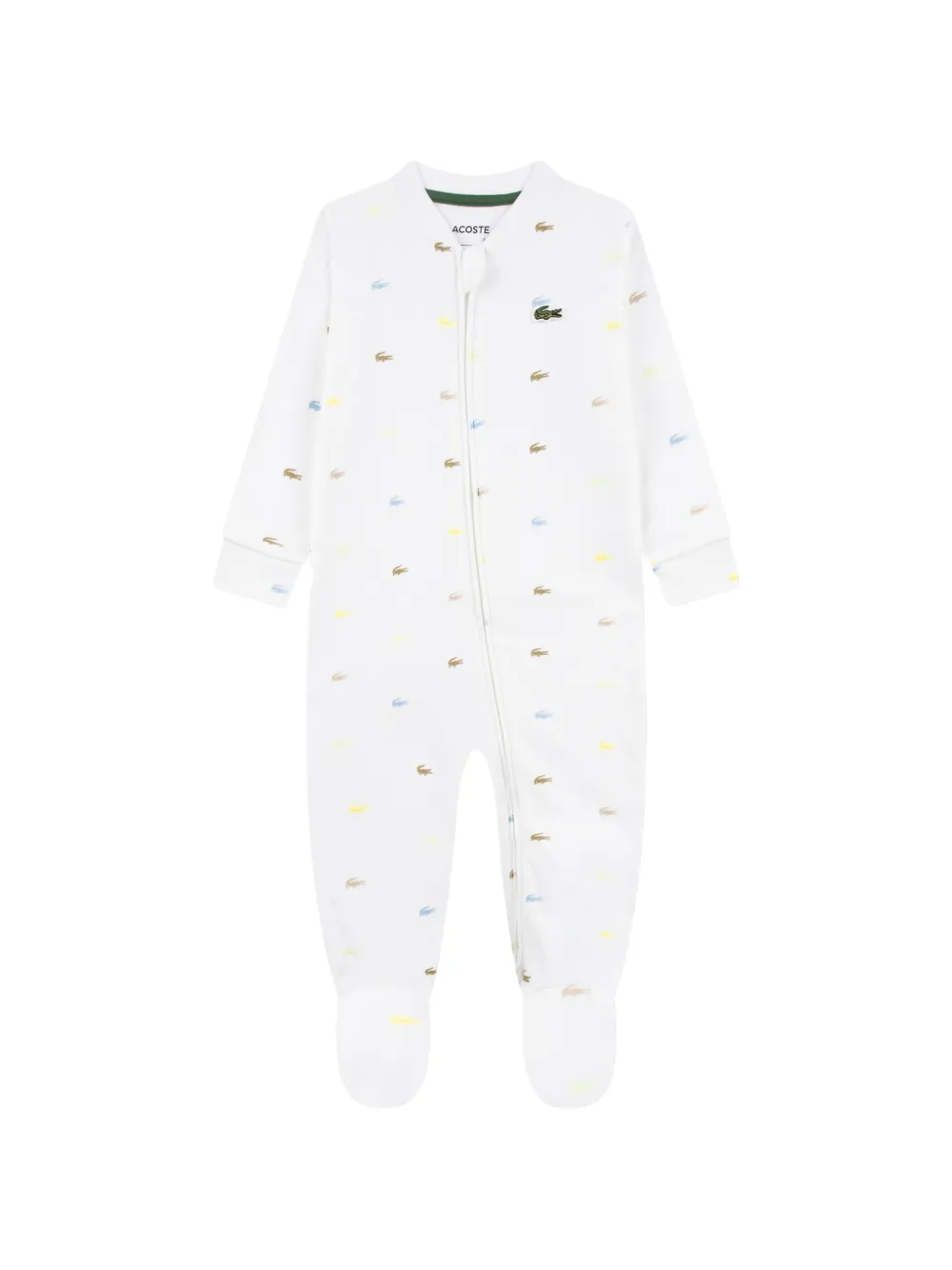 Lacoste Kids embroidered babygrow - Weiß