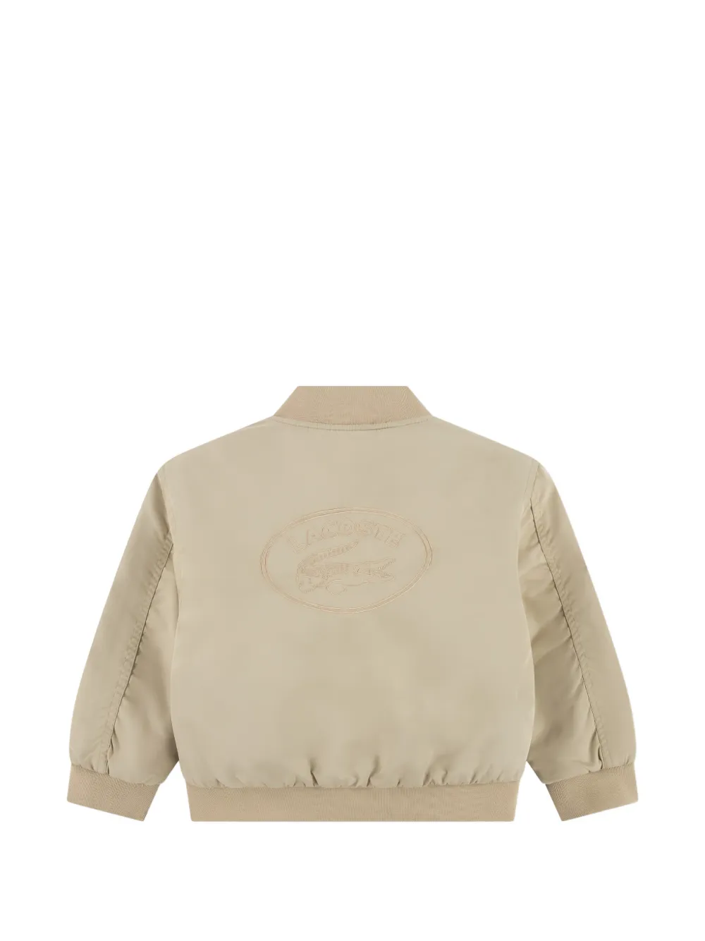  Lacoste Kids Logo Appliqué Bomber Jacket - Neutrals 