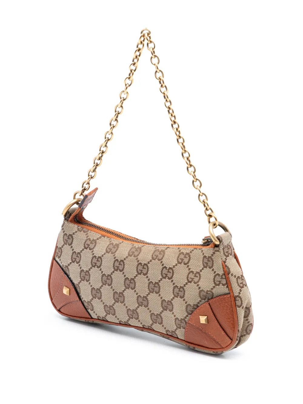 2000-2015 Gg Canvas Nailhead Shoulder Bag