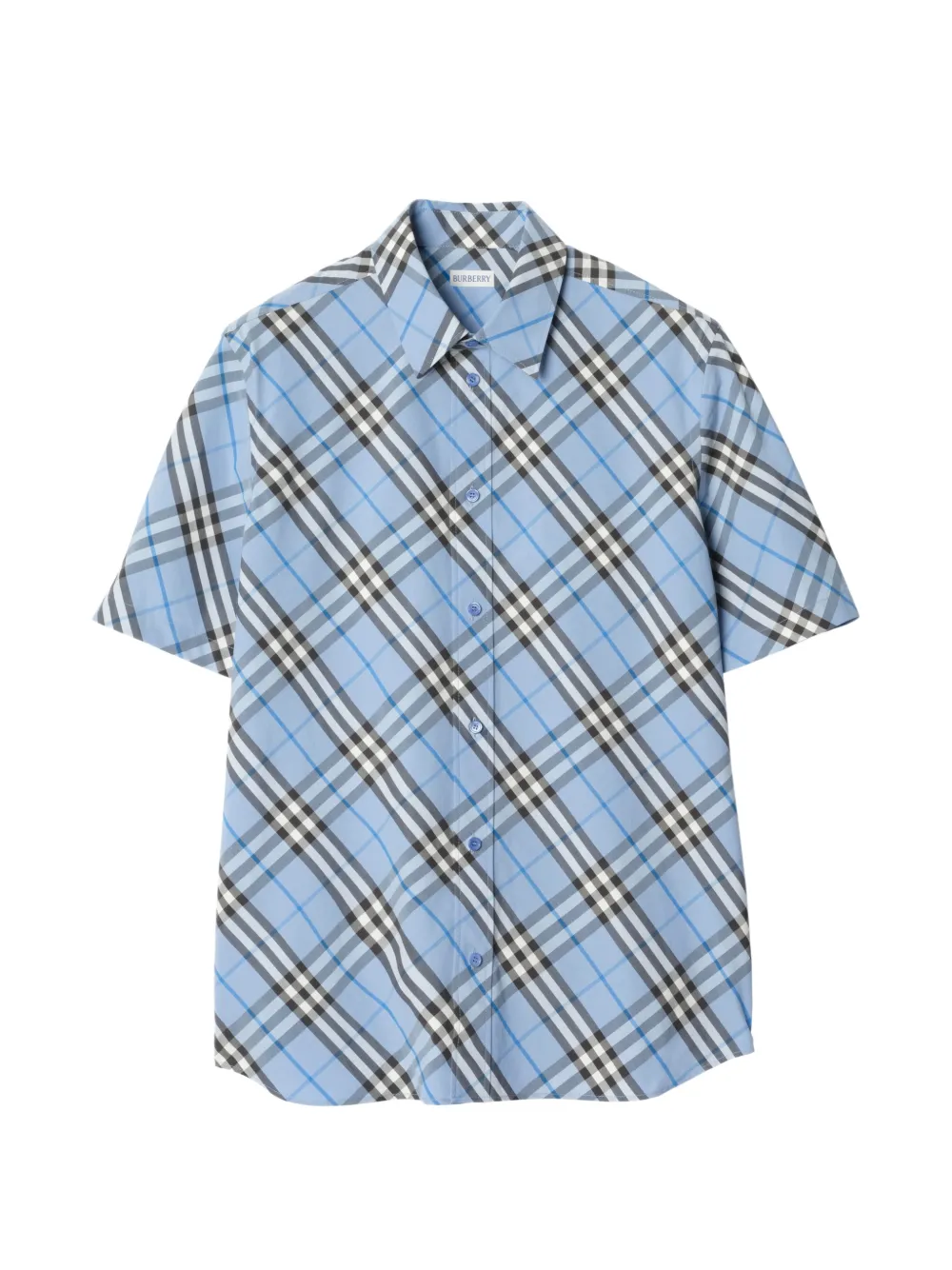 Burberry regular-fit Check cotton shirt - Blu
