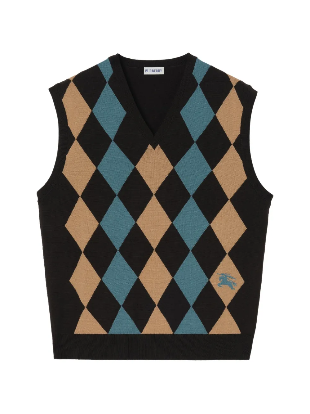 Burberry argyle wool sweater vest - Black