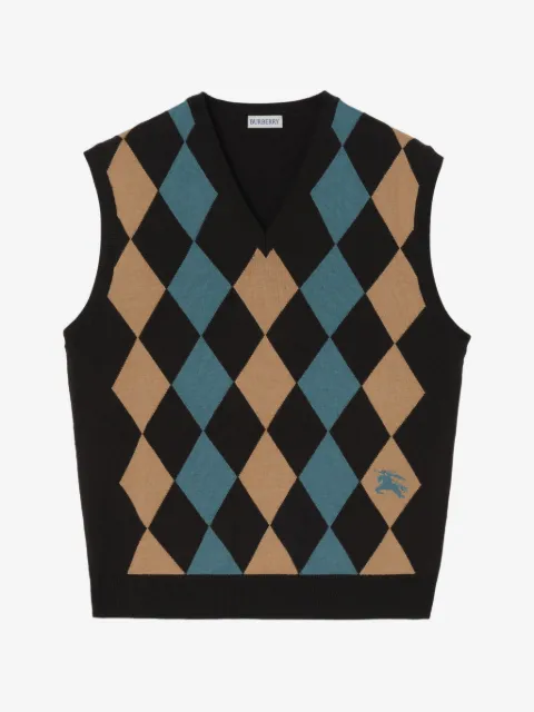 Burberry argyle wool sweater vest