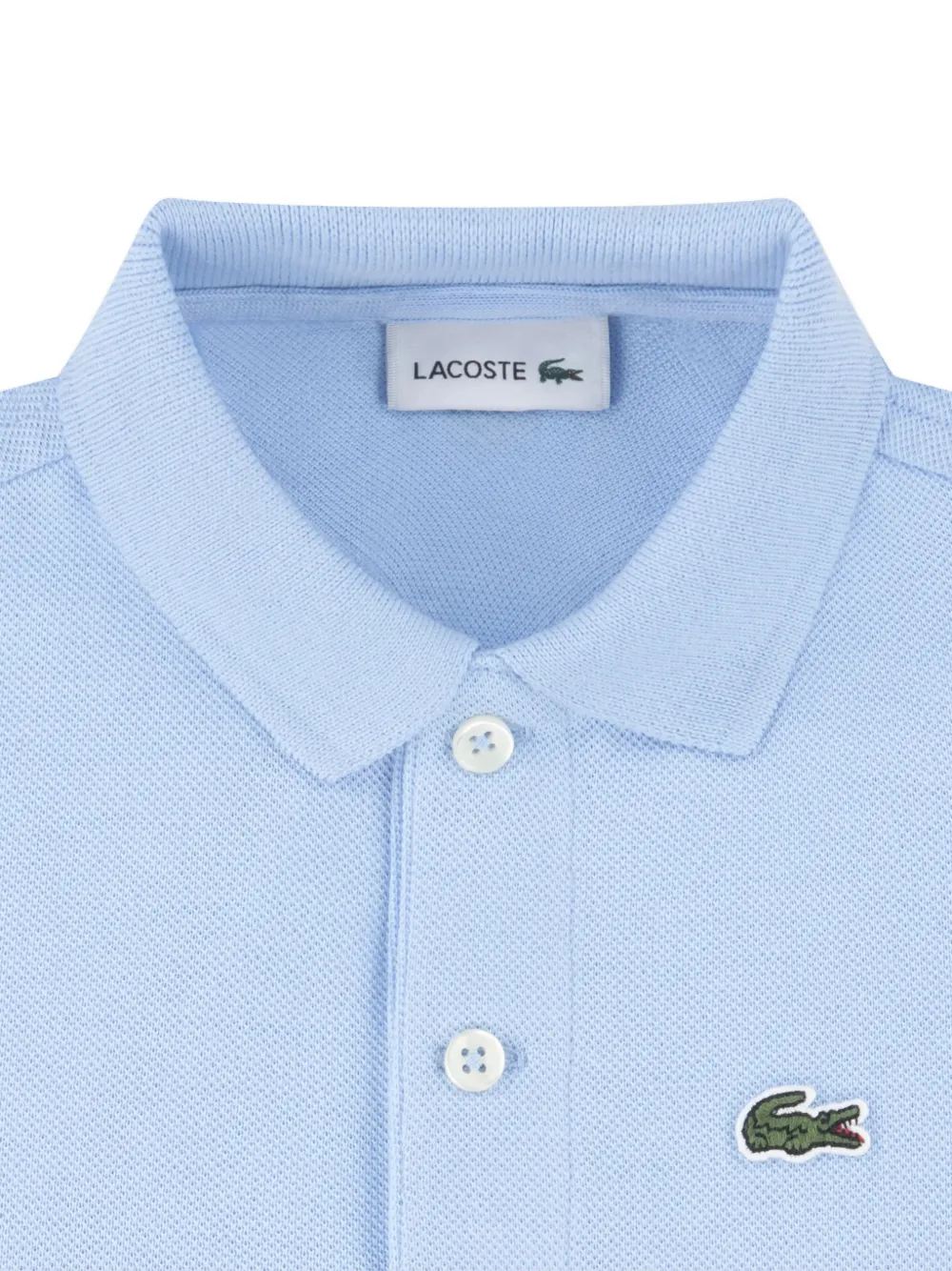 Lacoste Kids Poloshirt met korte mouwen en knoop Blauw