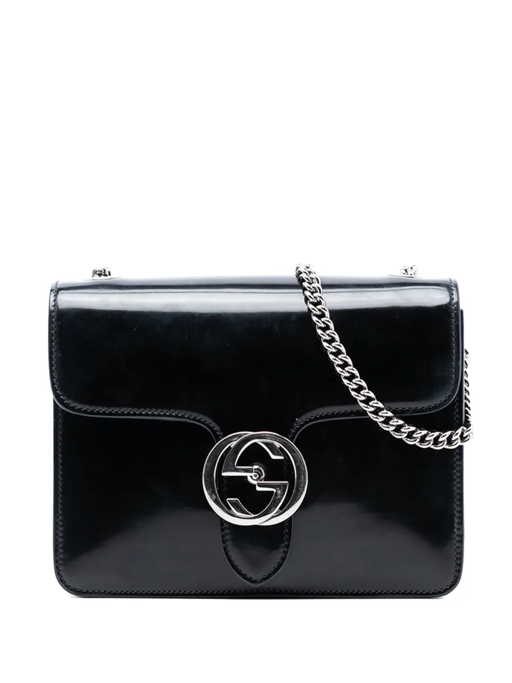 Gucci Pre-Owned Borsa a tracolla GG Dollar piccola in pelle di vitello lucida 2016-2025 - Nero