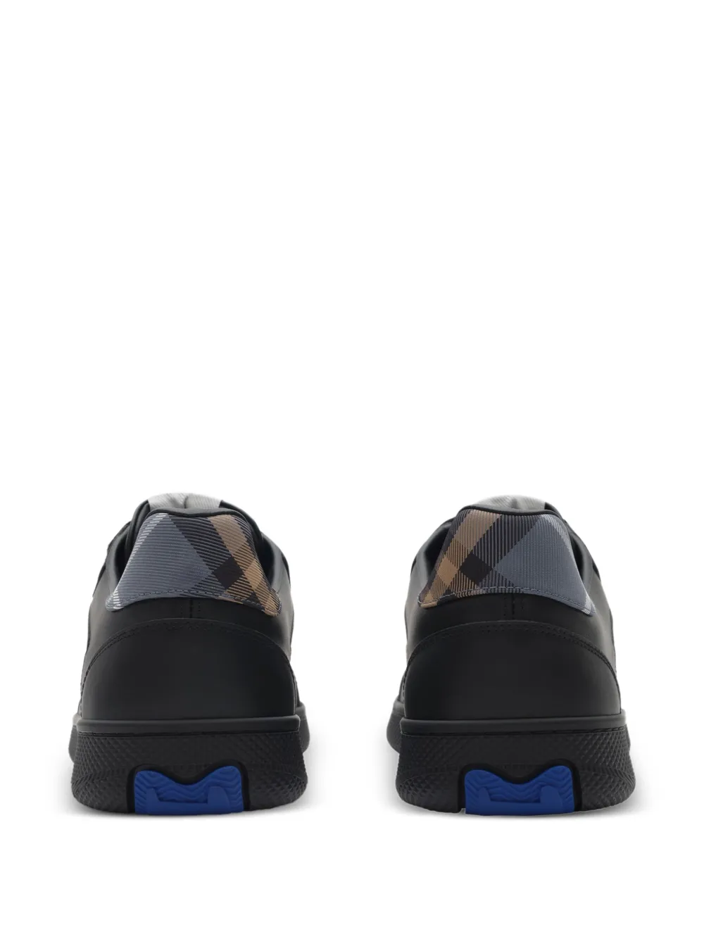 Burberry leather and check Terrace sneakers​ Zwart