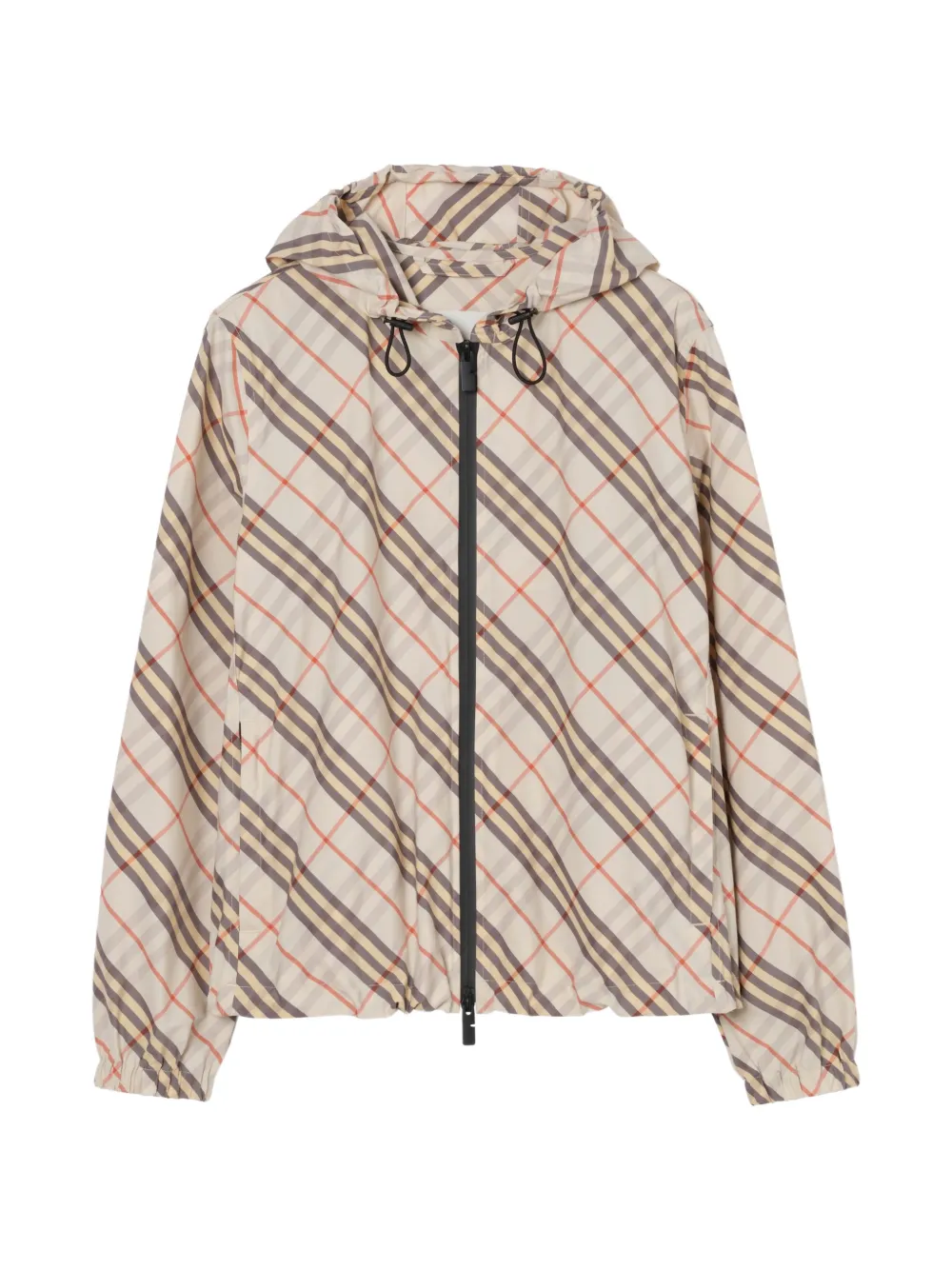 Burberry Check Salcombe hooded jacket​ - Nude