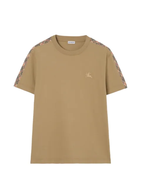 Burberry Check-trim cotton T-shirt