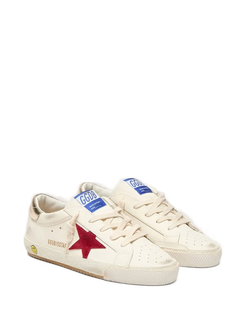 Golden Goose Kids star patch sneakers Beige
