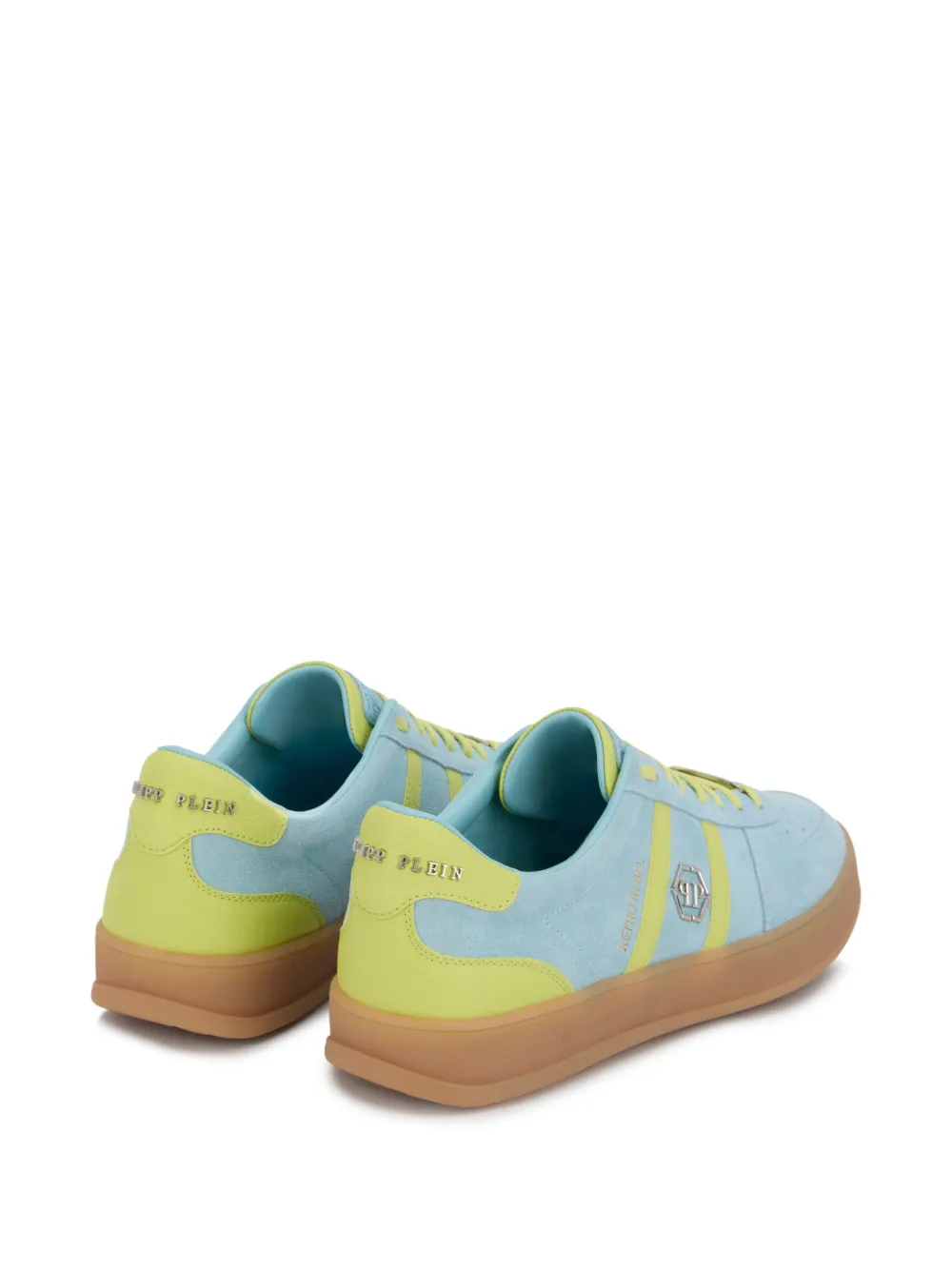 Philipp Plein Sneakers met logo en streep Blauw