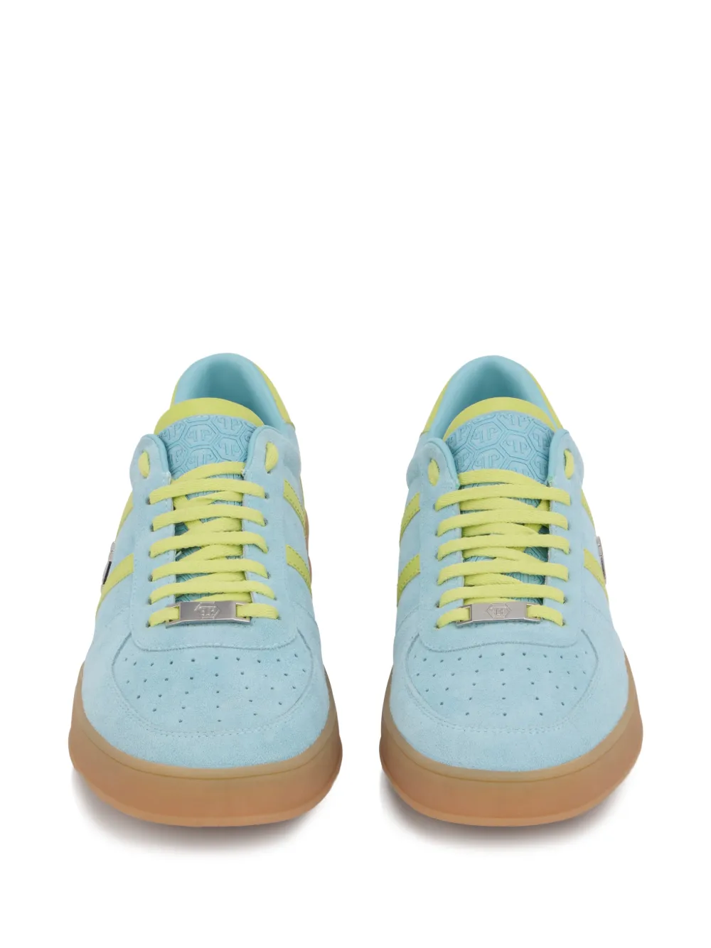 Philipp Plein Sneakers met logo en streep Blauw