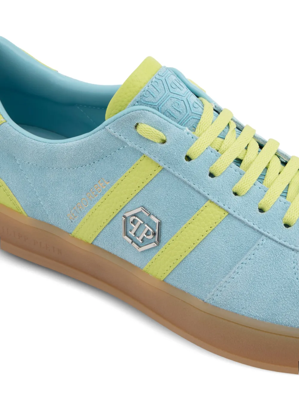 Philipp Plein Sneakers met logo en streep Blauw
