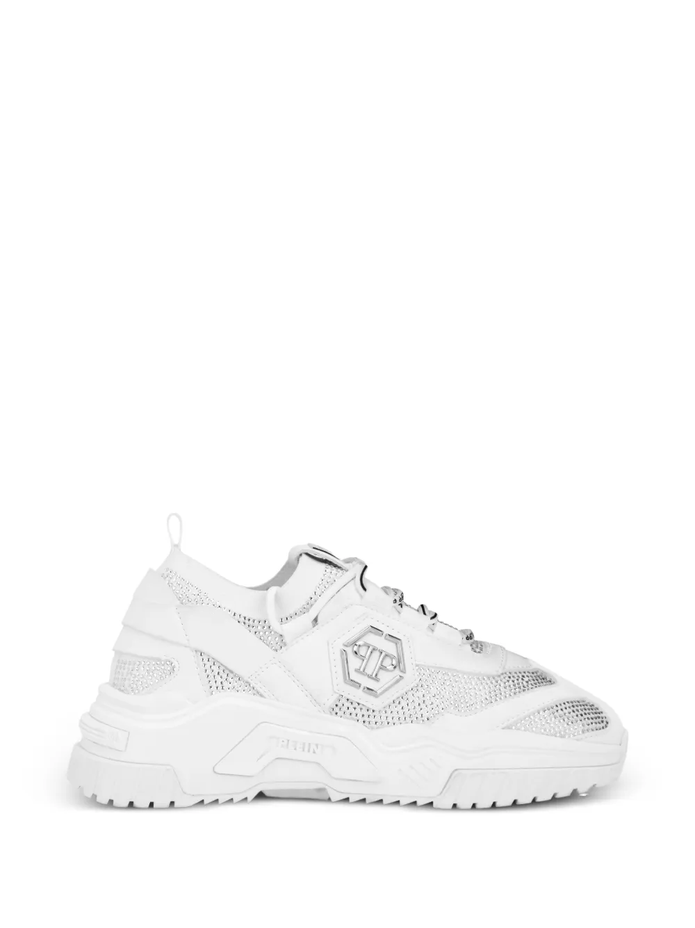 Philipp Plein Low-top sneakers met stras Wit