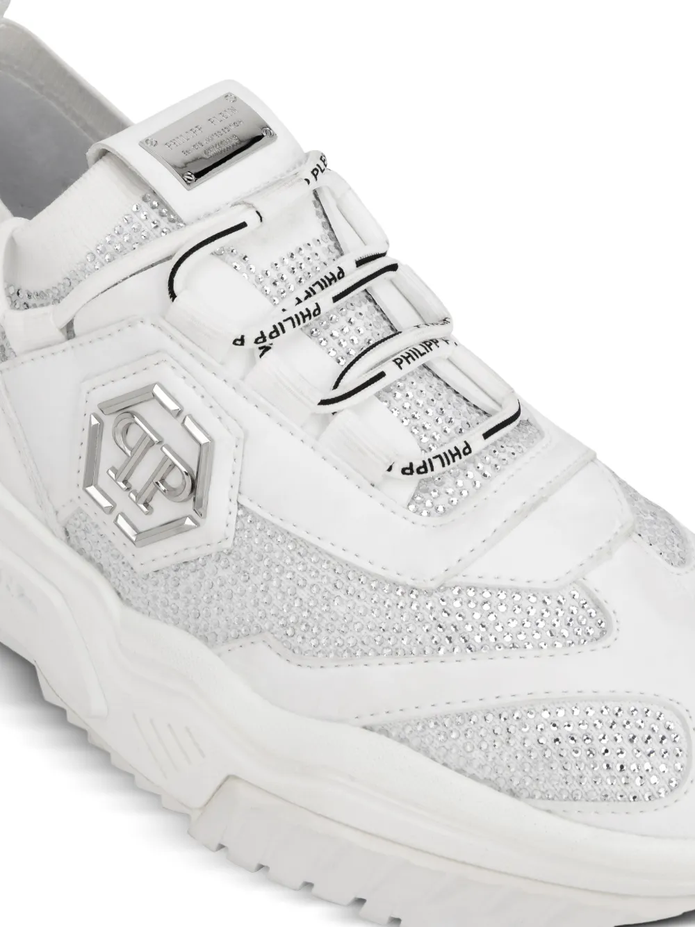 Philipp Plein Low-top sneakers met stras Wit