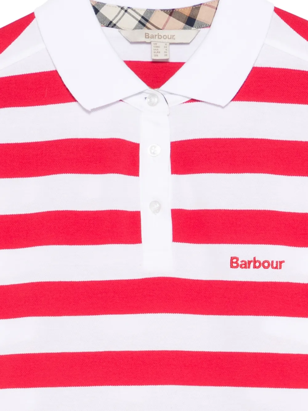  Barbour Striped Polo Top - White 