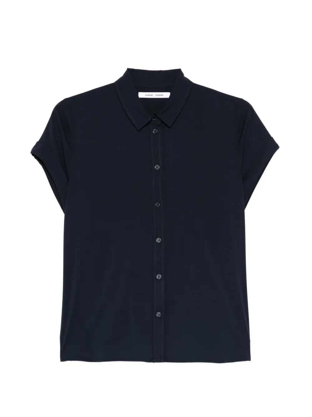 SAMSOE SAMSOE Majan SS cuffed shirt - Blu