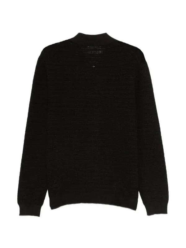 NN07 Gustav Collared zip-fastening Cardigan | Black | FARFETCH