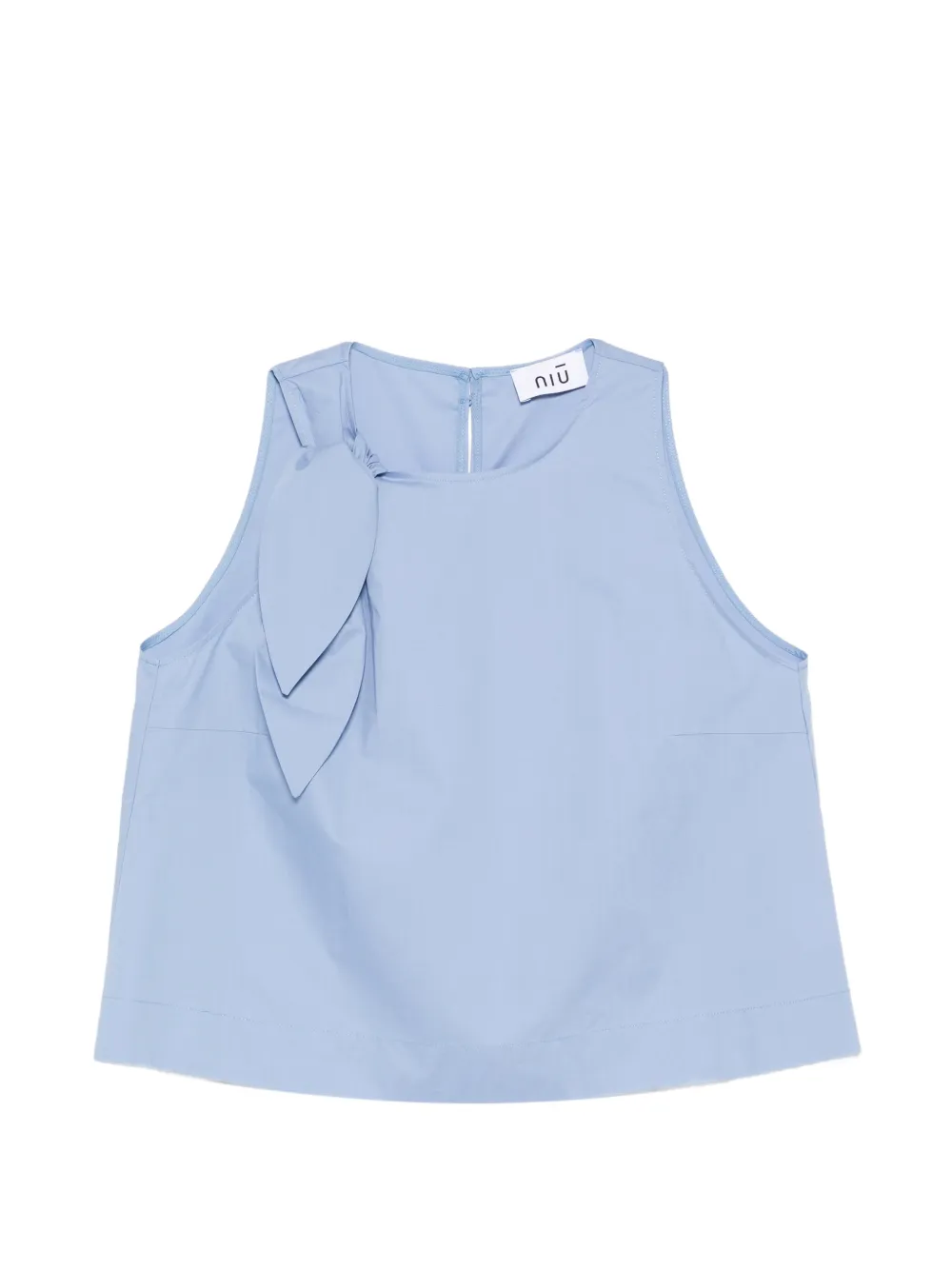 Niu bow-detail blouse - Blu