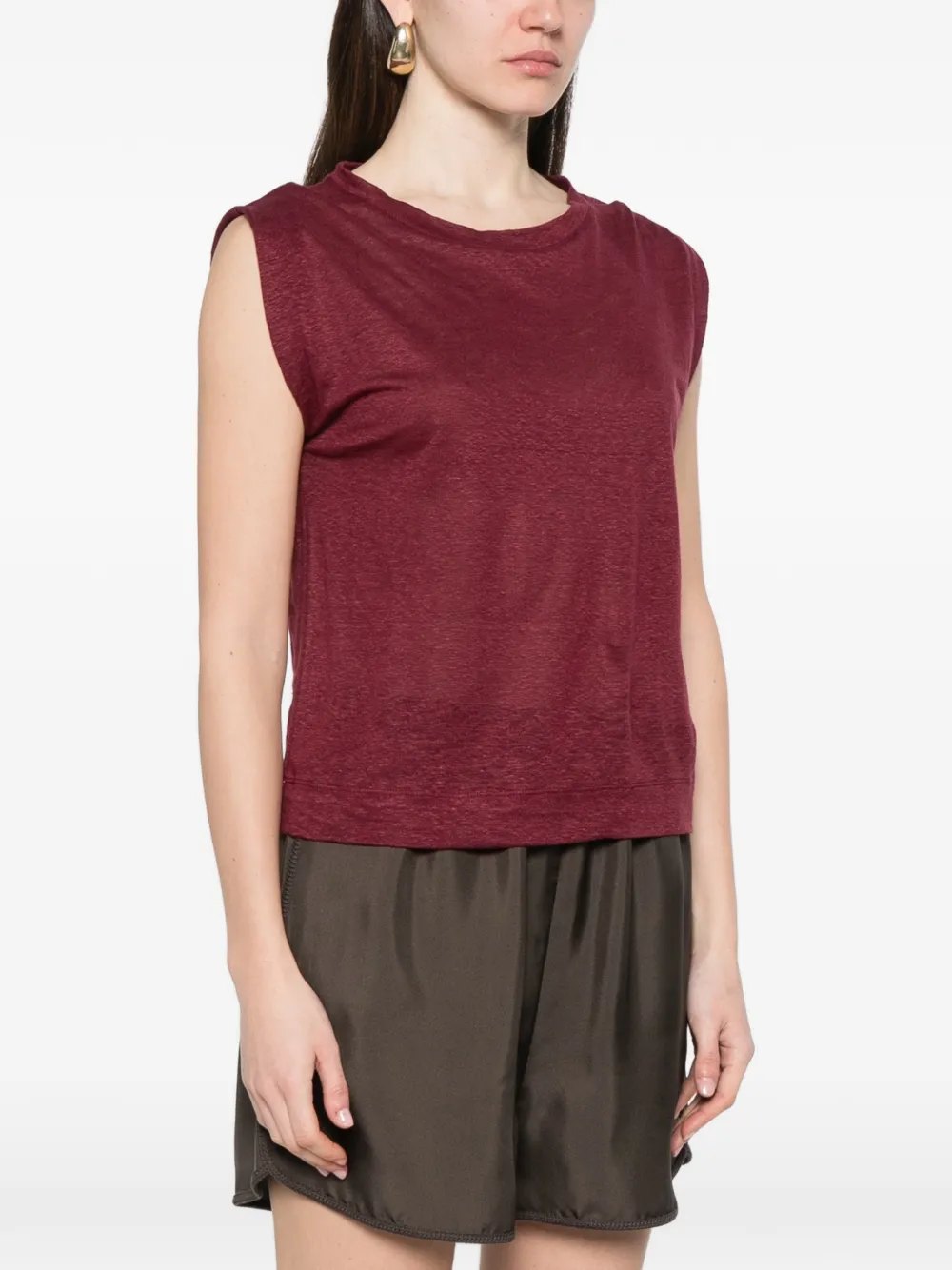  Niu Boat-neck T-shirt - Red 