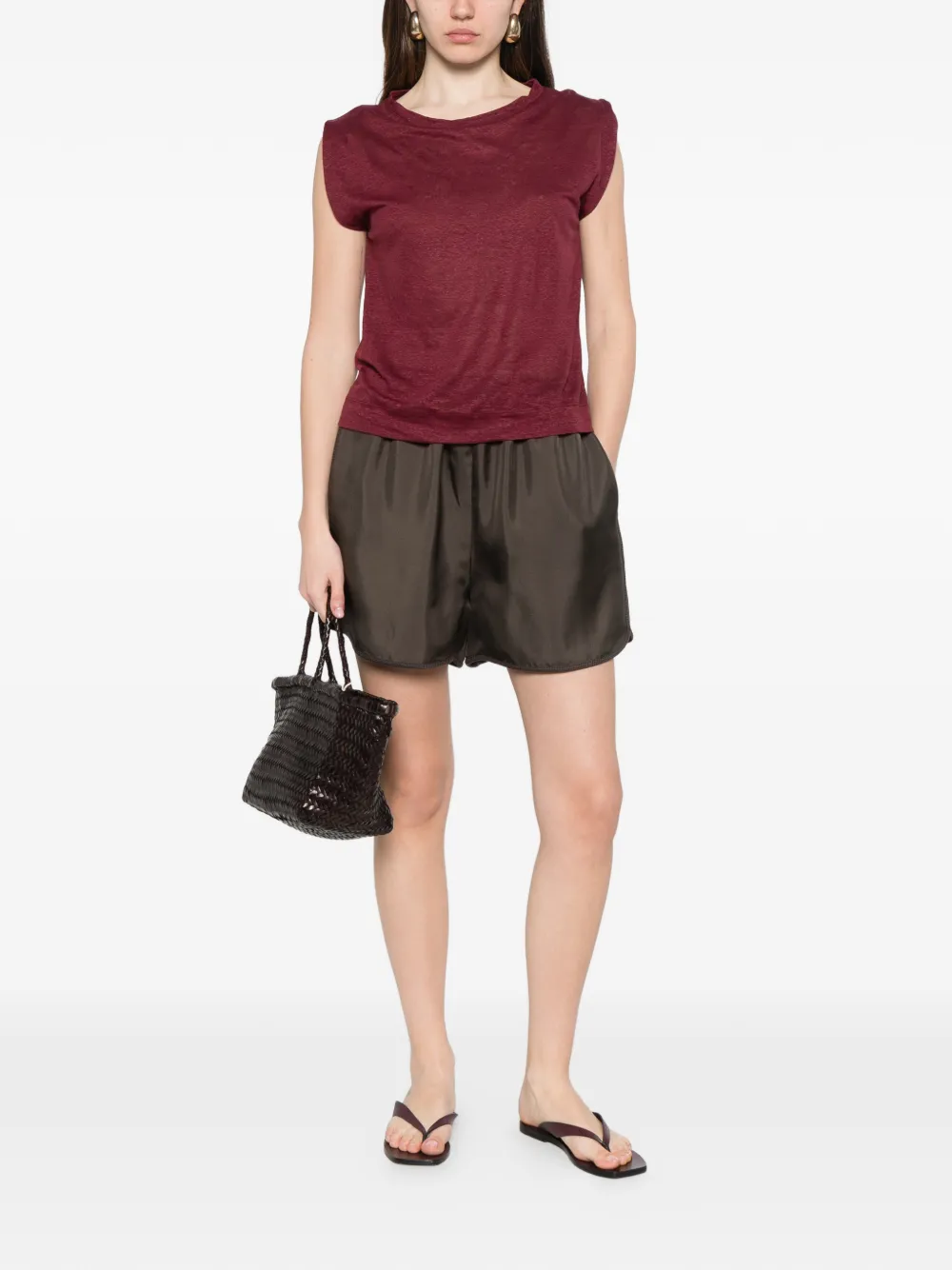  Niu Boat-neck T-shirt - Red 