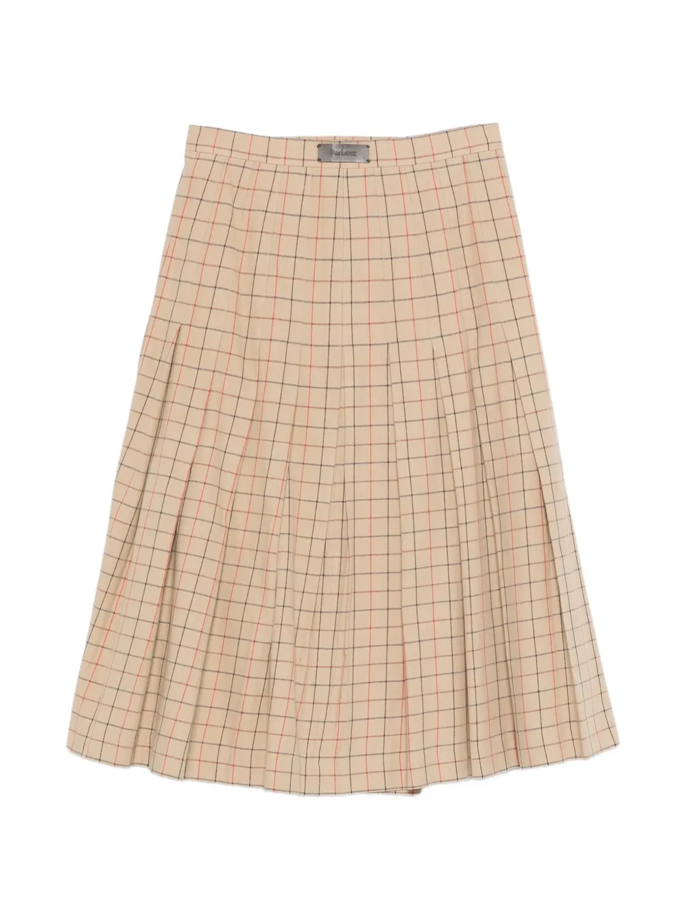  Barbour Hollington Buckle-fastening Tattersall Midi Skirt - Neutrals 
