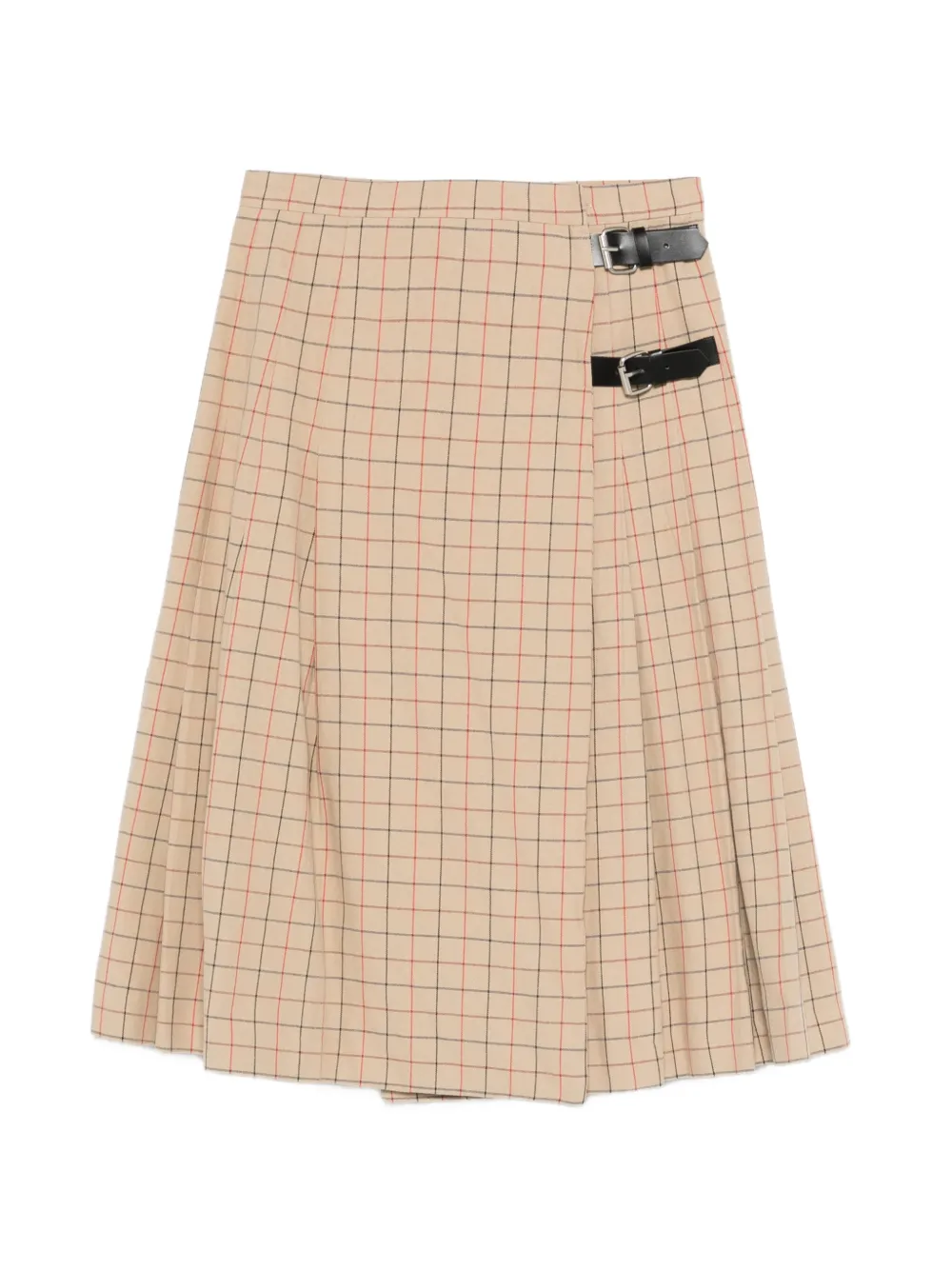 Barbour Hollington buckle-fastening Tattersall midi skirt - Toni neutri