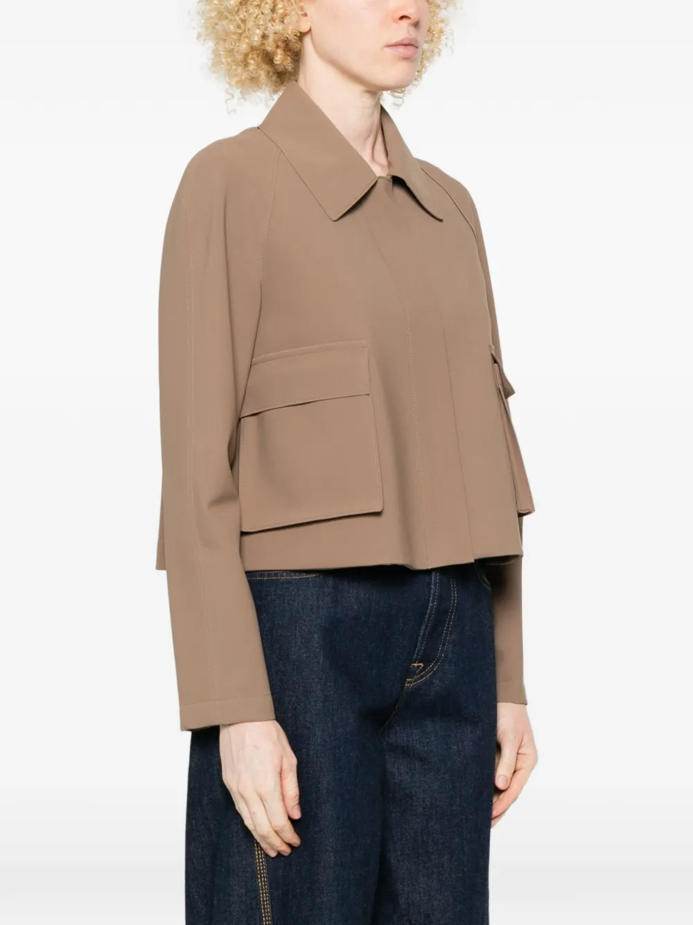  Harris Wharf London Point-collar Jacket - Neutrals 