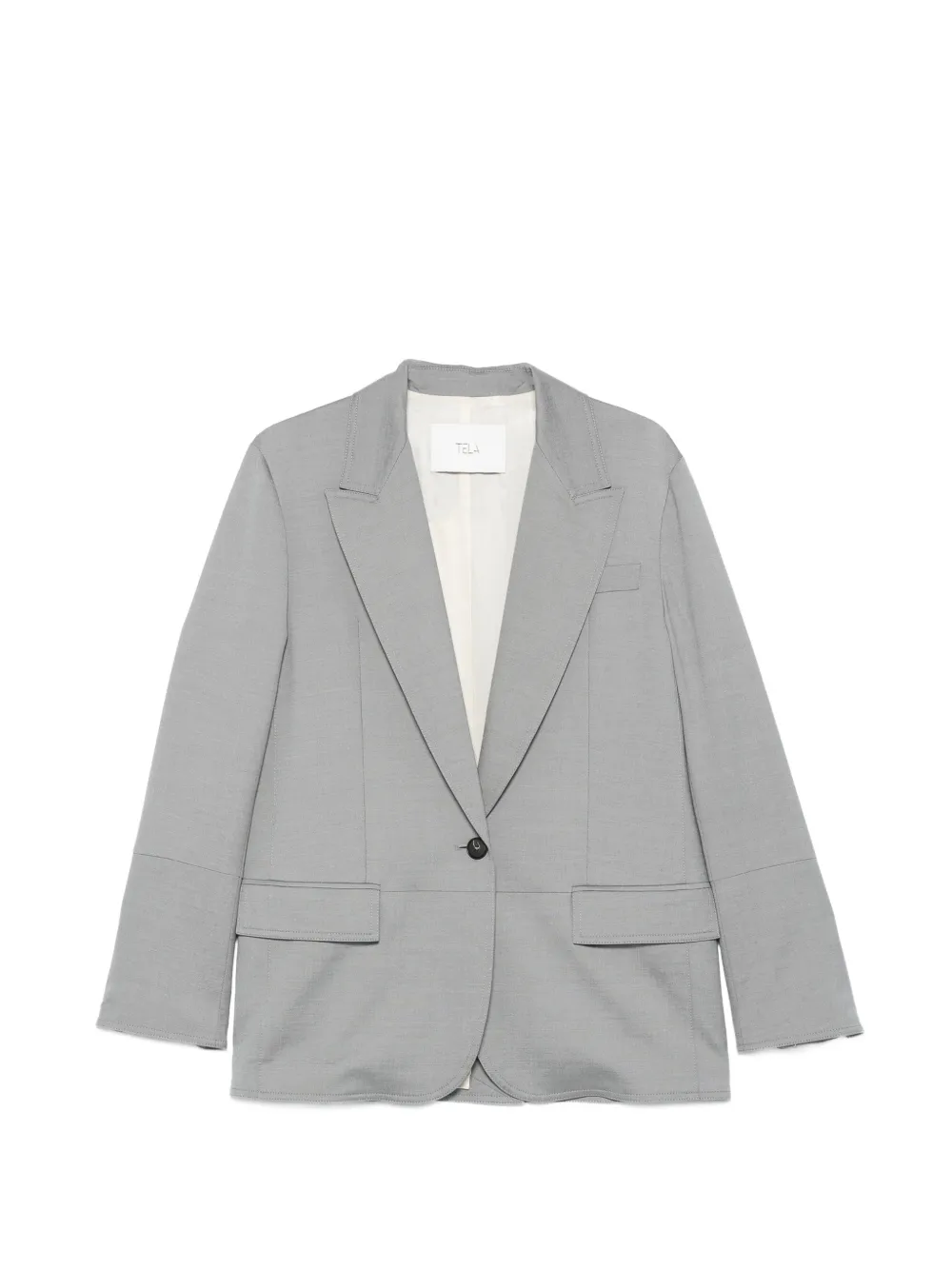 Tela single-breasted blazer - Grigio