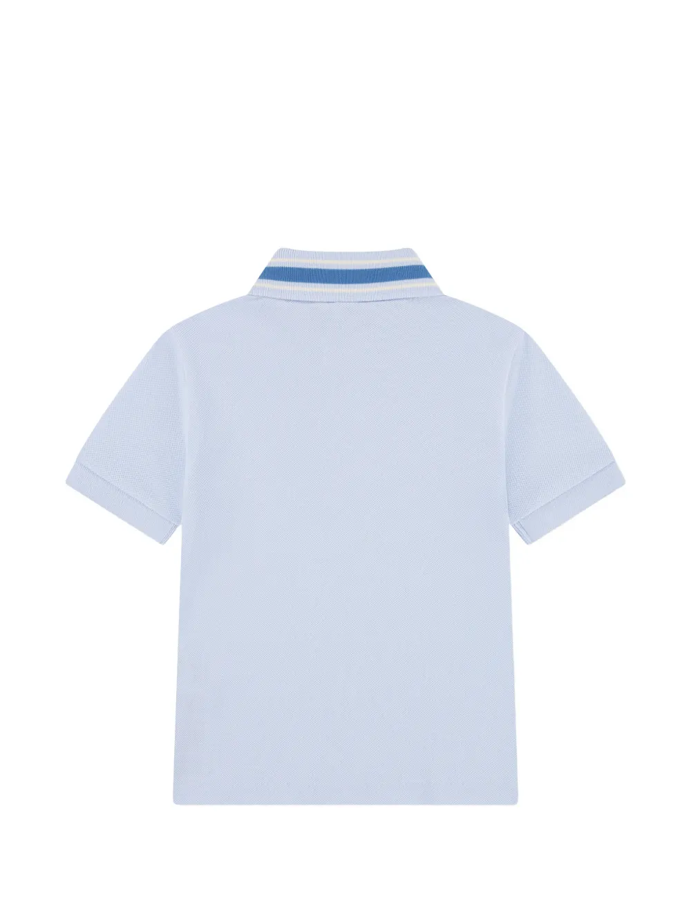  Lacoste Kids Striped Collar Polo - Blue 