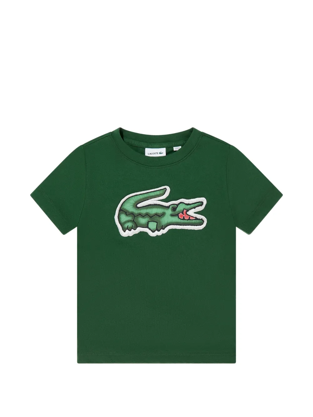 Lacoste Kids logo-appliqué T-shirt - Verde