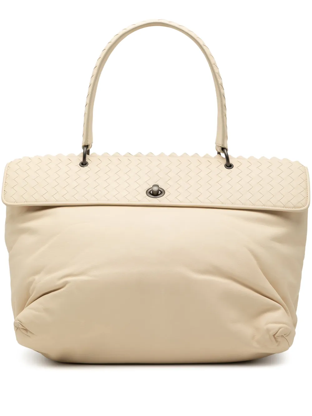 Bottega Veneta Pre-Owned 2009 Intrecciato Trimmed Nappa Tina handbag - Bianco