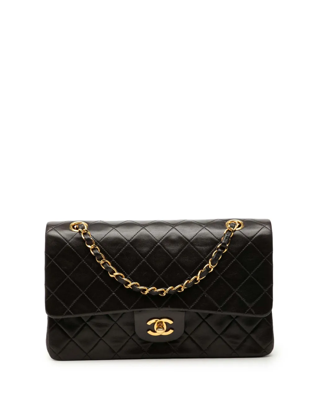 CHANEL Pre-Owned 1991-1994 Medium Classic Lambskin Double Flap shoulder bag - Nero