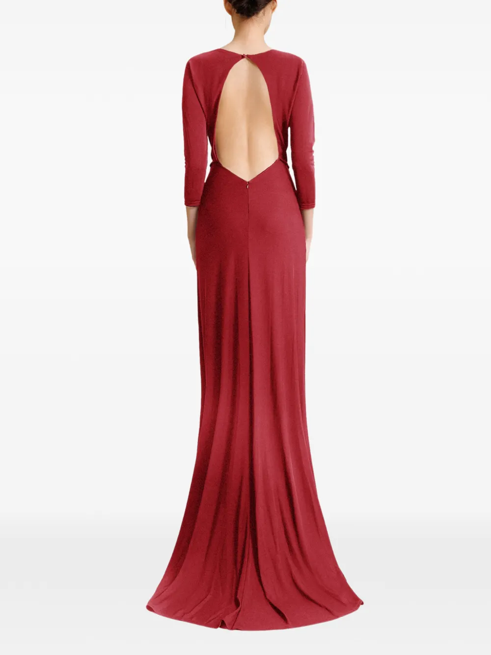 Gemy Maalouf Gedrapeerde maxi-jurk Rood
