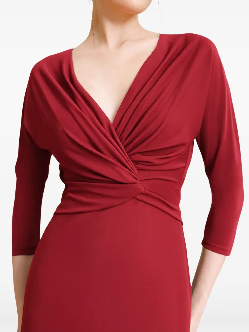 Gemy Maalouf Gedrapeerde maxi-jurk Rood