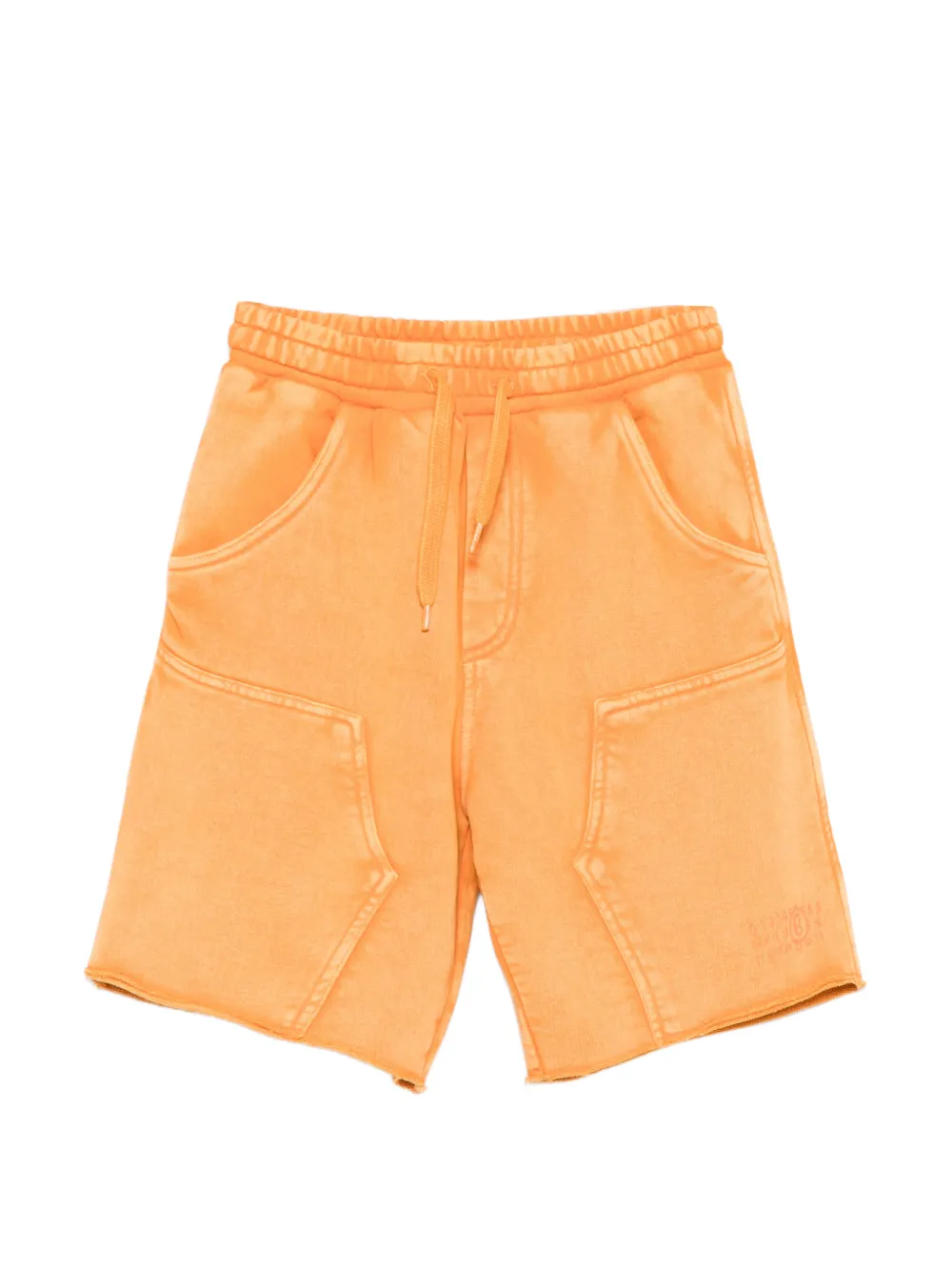 MM6 Maison Margiela Kids logo shorts - Arancione