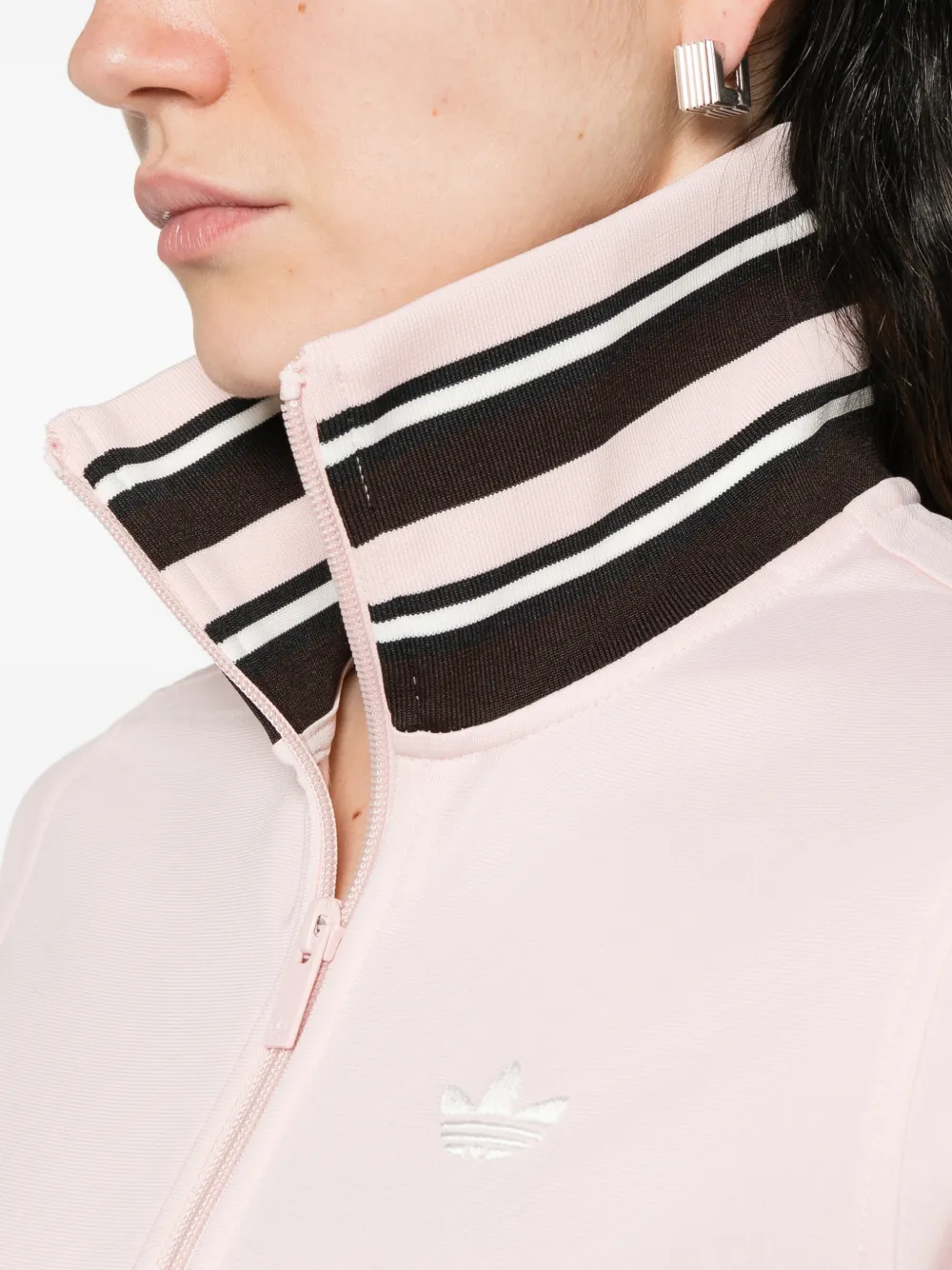 adidas Gestreepte trui met rits Roze
