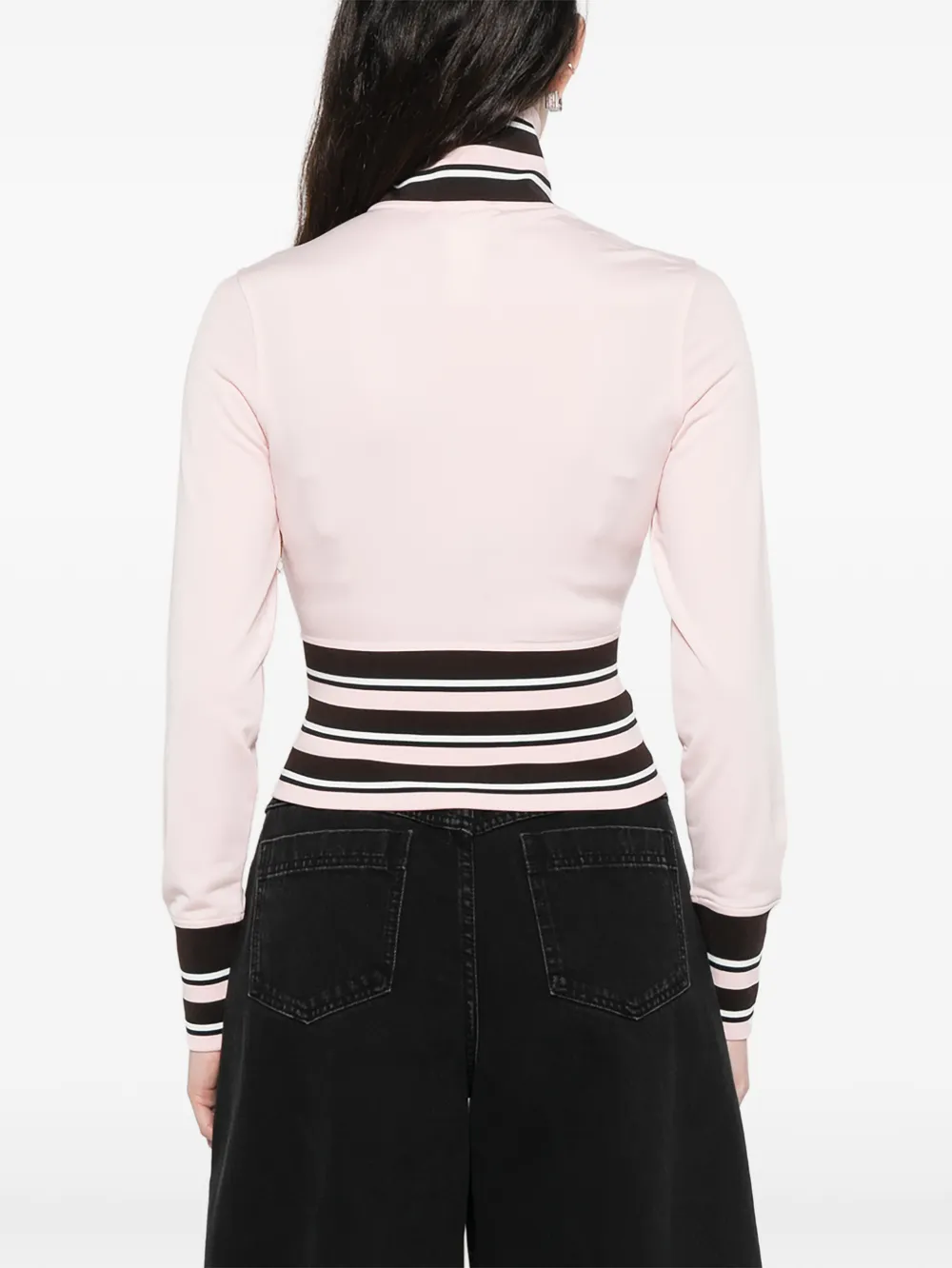 adidas Gestreepte trui met rits Roze