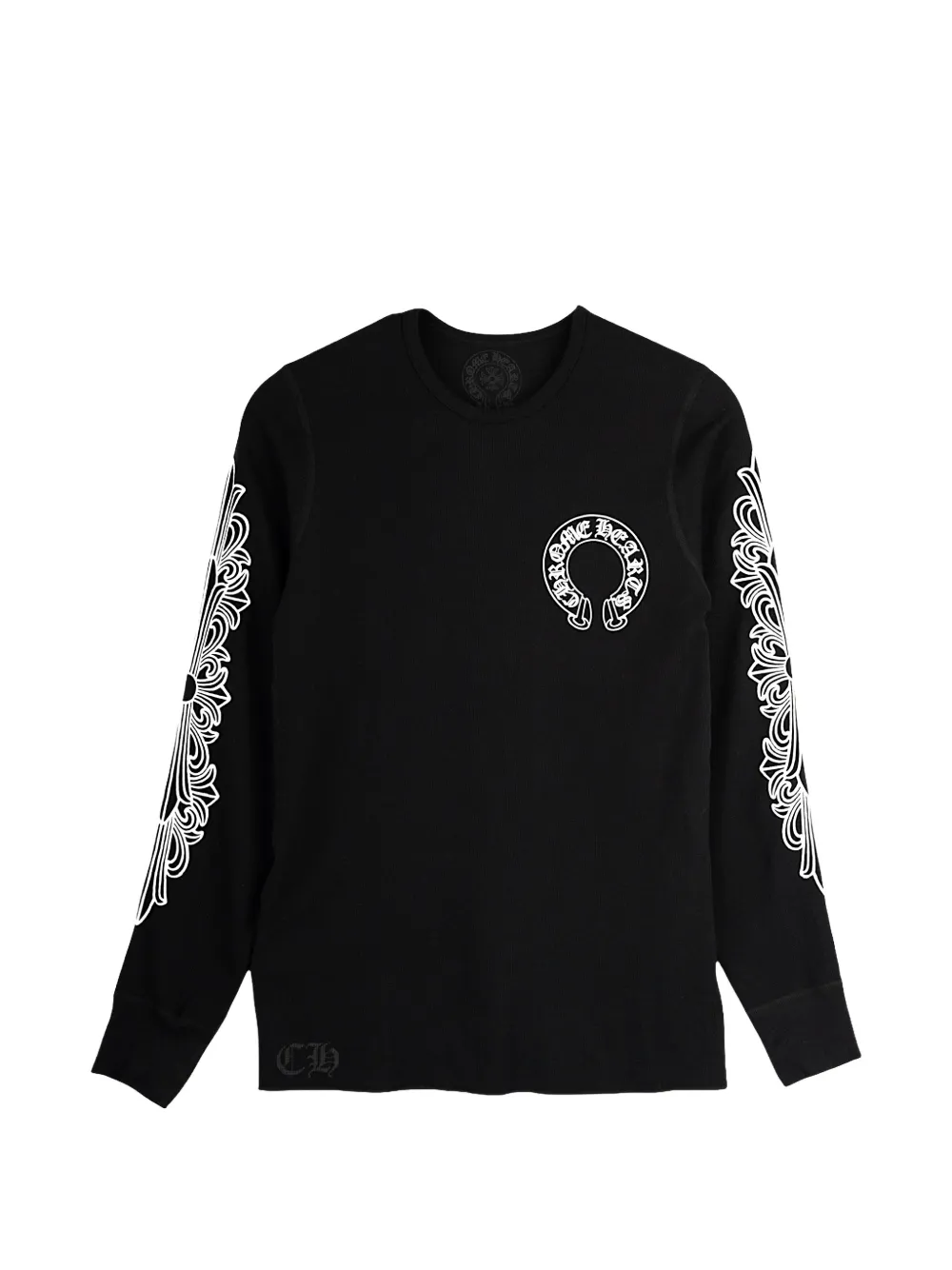Chrome Hearts horseshoe floral thermal T-shirt - Nero