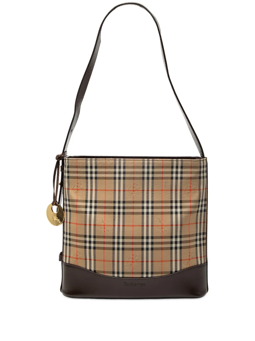Burberry Pre-Owned Borsa a spalla con motivo Haymarket Check in tela XX secolo - Marrone