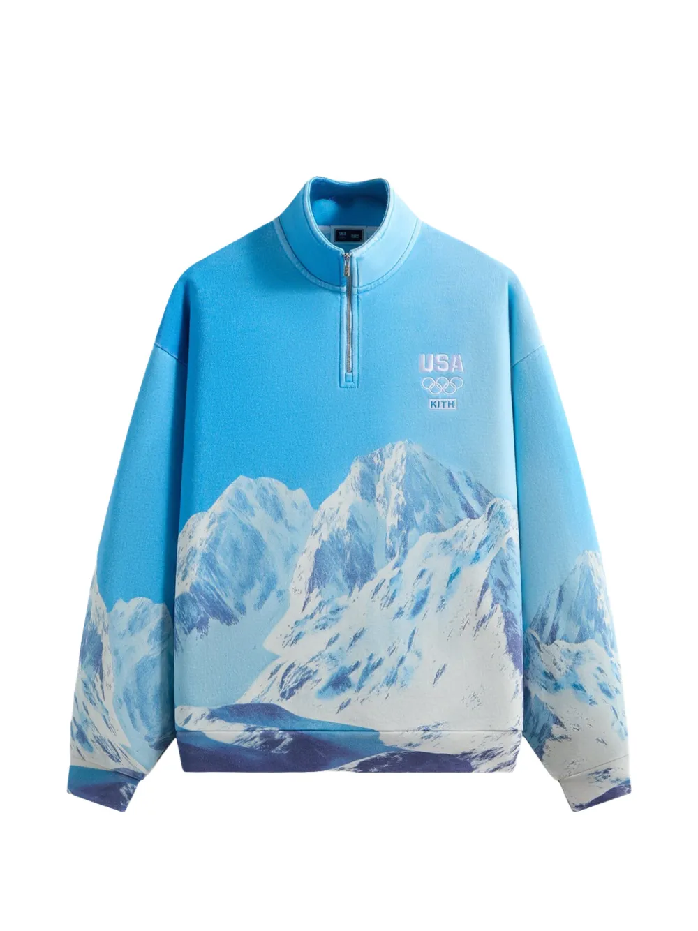 KITH Team USA Winter Mountain Quarter zipped sweatshirt - Blu