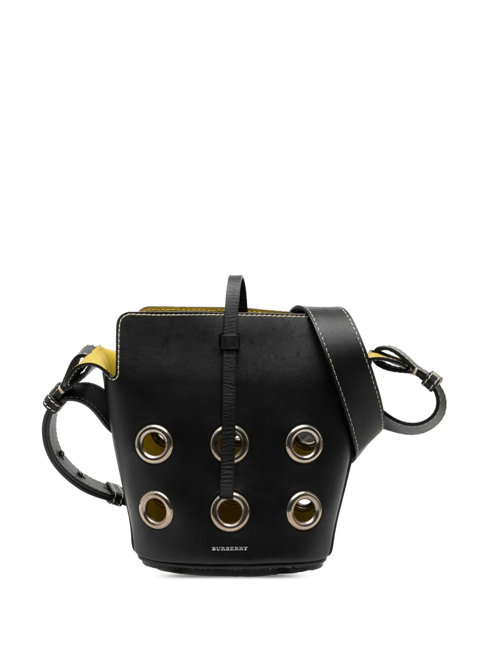 Burberry Pre-Owned 2000-2017 Mini Leather Grommet bucket bag - Nero