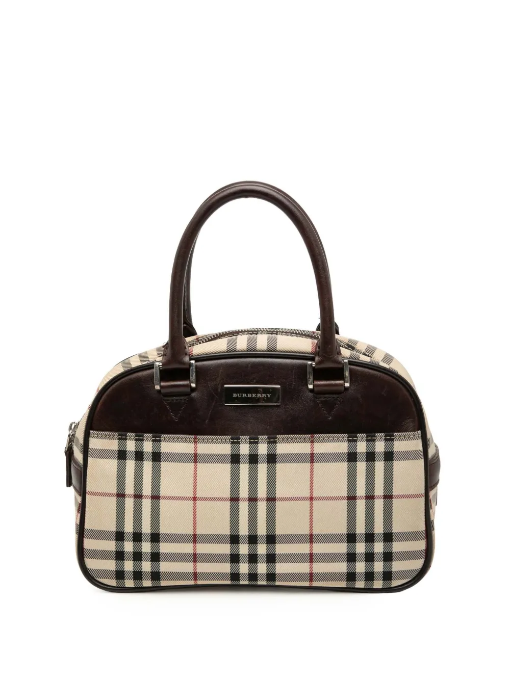 Burberry Pre-Owned Borsa a mano in tela con motivo House Check 2000-2017 - Marrone