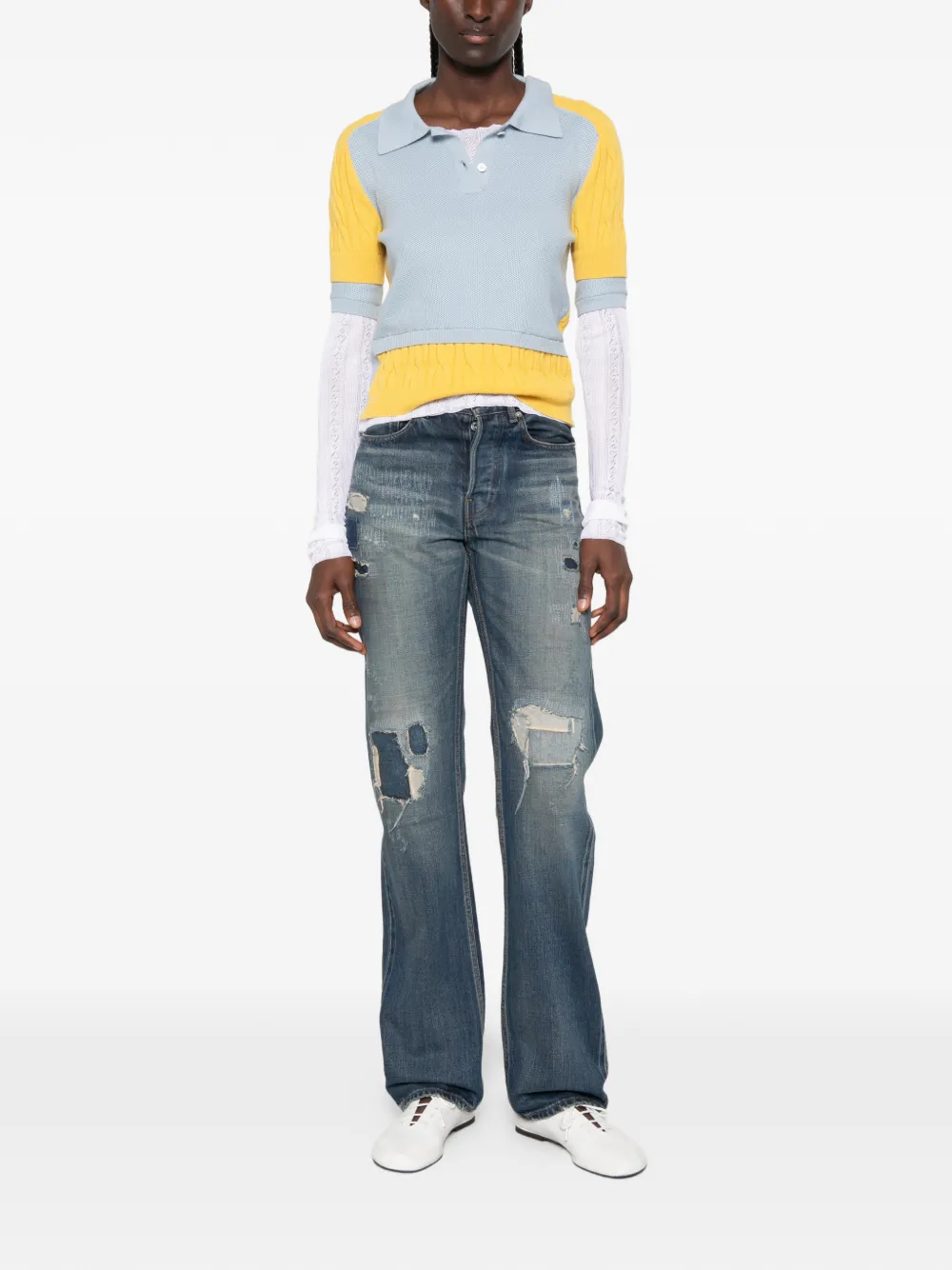 JW Anderson Jeans met patchwork Blauw