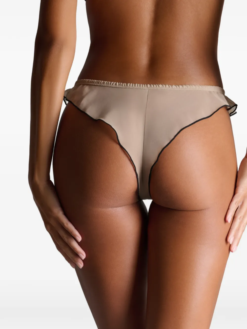 Maison Close La Parisienne tanga met ruches Beige