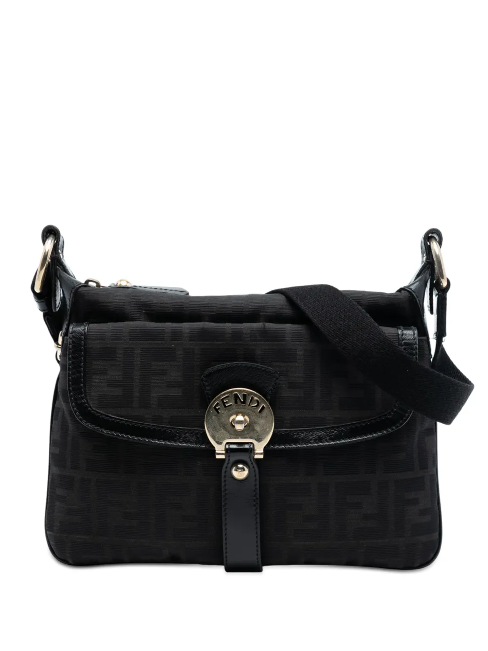Fendi Pre-Owned 2000-2010 Zucca Canvas Chef Zip crossbody bag - Nero