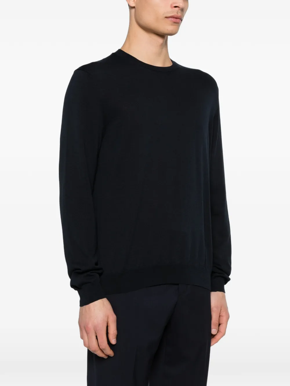 Zanone T-shirt met ronde hals Zwart