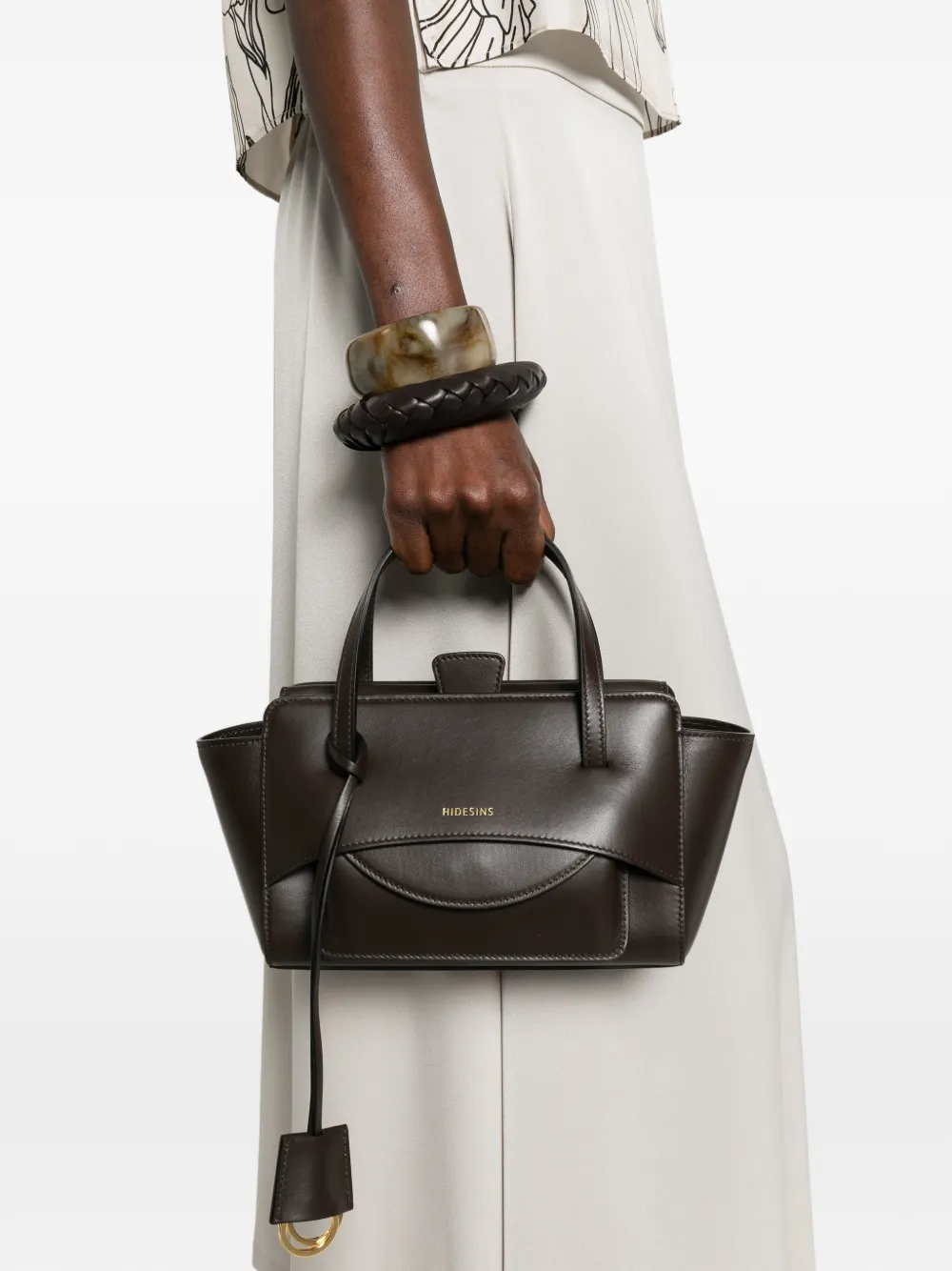  Hidesins Top Handle Tote Bag - Brown 