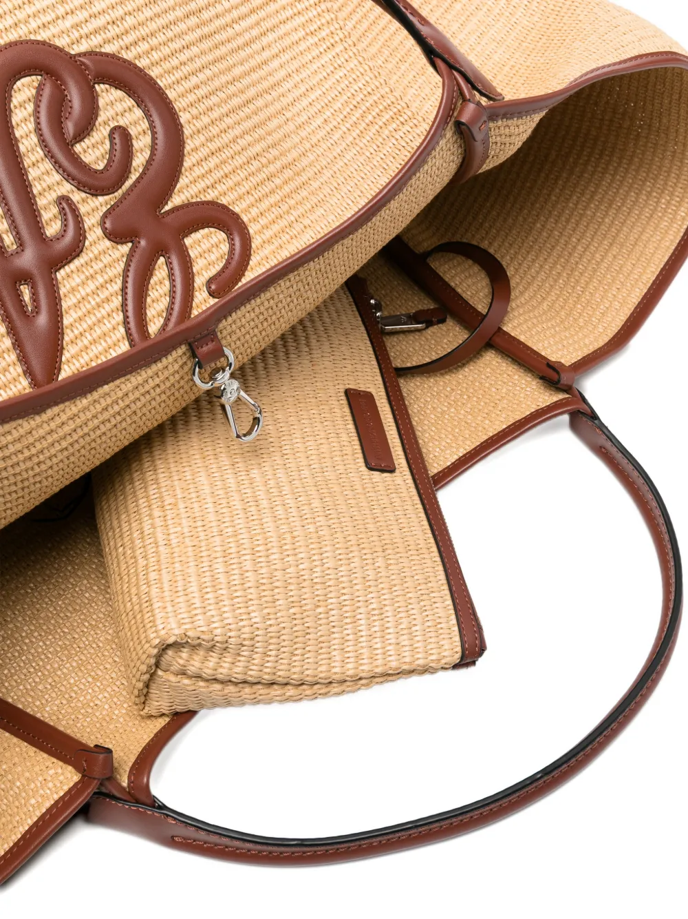 Emporio Armani Shopper met applicatie Beige